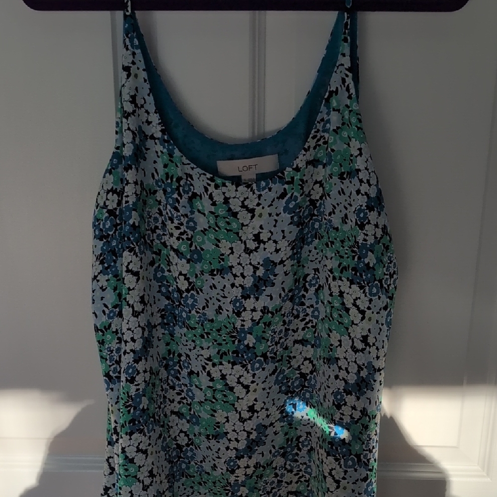 LOFT Floral Women's Cami Top - Blue and Green - Never Worn
